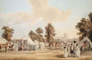 An encampment in St. Jamess Park by Paul Sandby