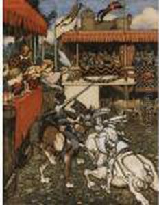 Sir Tristram Defeats Sir Palamedes In Ireland