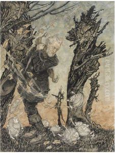 Peer And The Thread Balls by Arthur Rackham