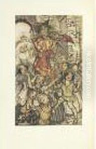The Pied Piper Of Hamelin. by Arthur Rackham