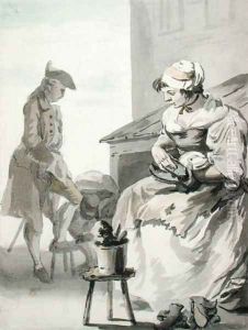 London Cries Shoe Cleaner, c.1759 by Paul Sandby
