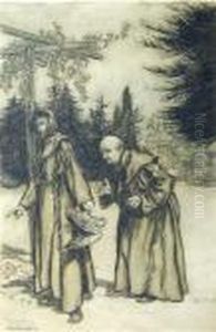 Padre Anzar Half Turned by Arthur Rackham