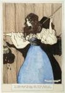 The Maiden Fetched The Magic 
Wand, And Then She Took Her Step Sister's Head And Dropped Three Drops 
Of Blood From It by Arthur Rackham