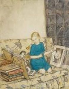 A Portrait Of The Artist's Daughter by Arthur Rackham