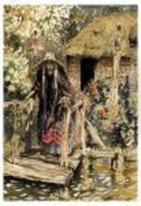 The Woman Who Knew Magic. by Arthur Rackham