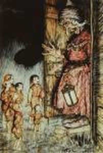 When The Lady Saw That They Had Such Pretty Faces Shebegan To Shed Tears.
