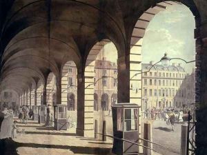 Covent Garden Piazza by Paul Sandby