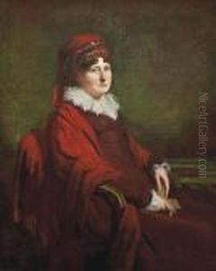 Portrait Of Lady Oxford (1774-1824), Three-quarter-length, In A Red Dress by Sir Henry Raeburn