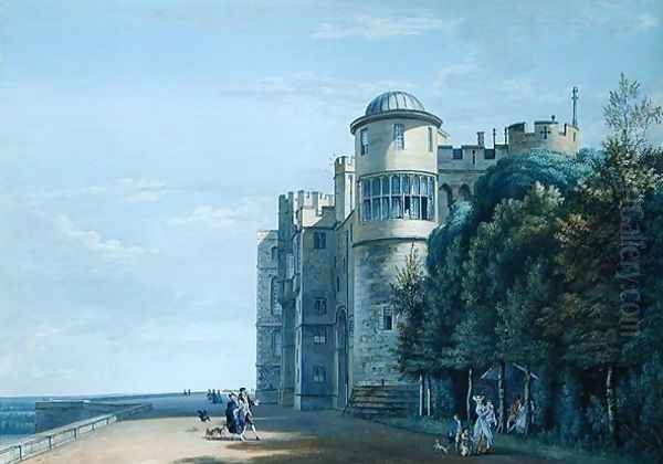 The North Terrace, Windsor Castle, looking East - view 1