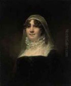Portrait Of A Lady, Said To Be 
Mrs. Jane Hodgson (1749/50-1814), Wife Of Mr V. Giles, Bust-length, In A
 Black Dress, With A Lace Collar And Head Dress
