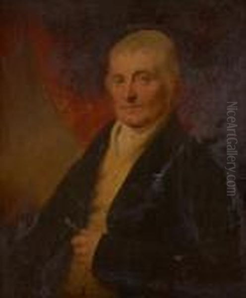 Half Length Portrait Of A Gentleman In Ayellow Waistcoat - view 1