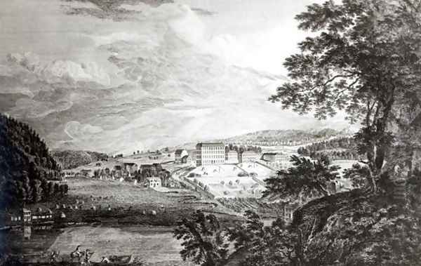 A View of Bethlem the Great Moravian Settlement in the province of Pennsylvania from Scenographia Americana, 1768 - view 1