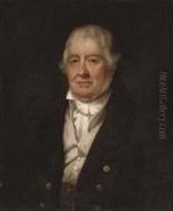 Portrait Of A Gentleman, Half-length, In A Brown Coat And Cream Waistcoat