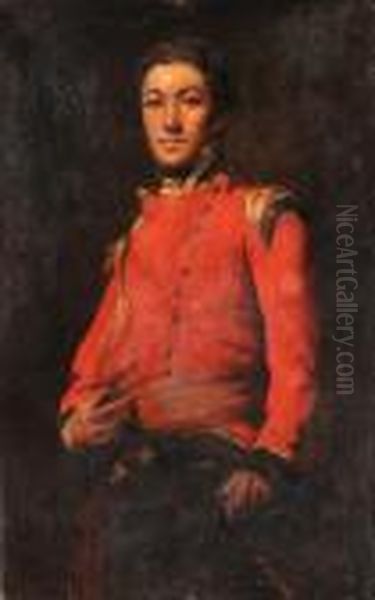 Portrait Of An Officer In Uniform, Standing Three-quarterlength - view 1