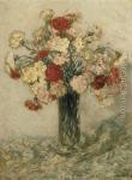 Raffaelli Oeillets Dans Un Vase - view 1