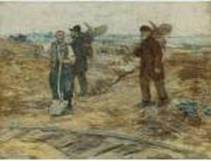 Les Trois Cheminots by Jean-Francois Raffaelli