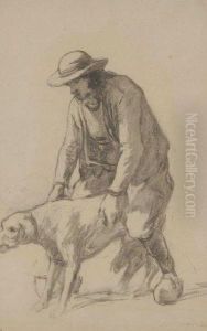 Homme Et Son Chien by Jean-Francois Raffaelli