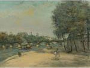 L'institut De France Et Le Pont Des Arts by Jean-Francois Raffaelli