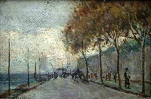 "le Bouvelard Pres De La Cote" by Jean-Francois Raffaelli