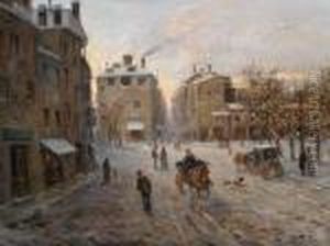 Winterliche Strasenszene by Jean-Francois Raffaelli