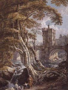 View of the Old Welsh Bridge, Shrewsbury, c.1770 by Paul Sandby