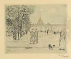 Les Invalides. by Jean-Francois Raffaelli