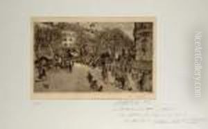 Le Boulevard Des Italiens, Petite Planche by Jean-Francois Raffaelli