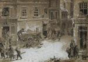 Destruction Dun Quartier Du Vieux Paris Durant Lacommune by Jean-Francois Raffaelli