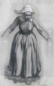 Bretonne En Pied by Jean-Francois Raffaelli