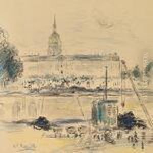 A Scenery Fromparis With A View To Hotel Des Invalides by Jean-Francois Raffaelli