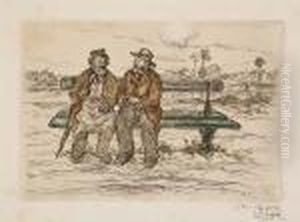 Sur Le Banc by Jean-Francois Raffaelli