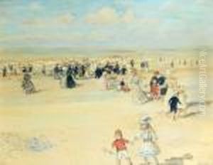La Promenade A Maree Basse by Jean-Francois Raffaelli