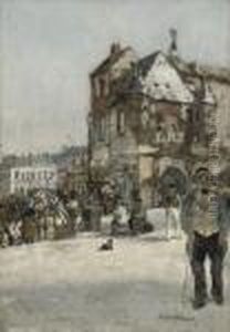 La Lieutenance, A Honfleur: Daily Activities In Honfleur by Jean-Francois Raffaelli