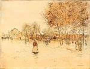 Scene Animee A Gennevilliers by Jean-Francois Raffaelli