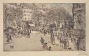 Les Boulevards Des Italiens by Jean-Francois Raffaelli