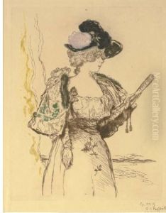 L'actrice En Scene by Jean-Francois Raffaelli