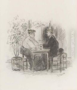 Le Bouteille Du Vin by Jean-Francois Raffaelli