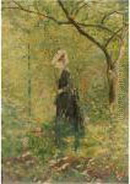 Elegant Lady In A Forest - view 1