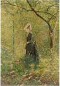 Elegant Lady In A Forest