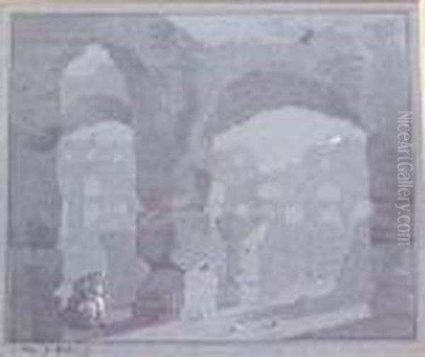 Capriccio With Seated Figure - view 1