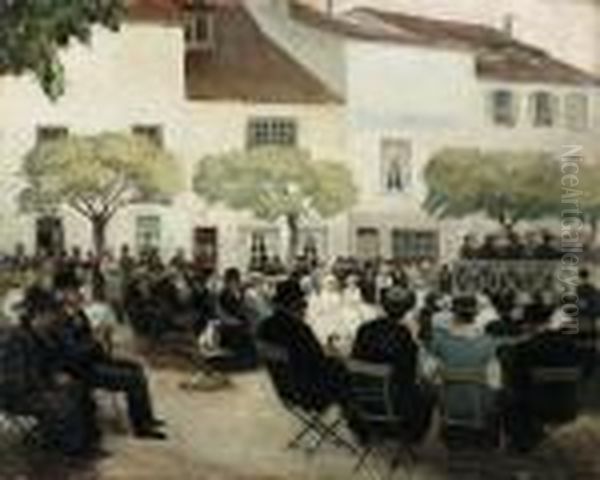 Le Concert Public
Signed 'j.f. Raffaelli' (lower Left) - view 1