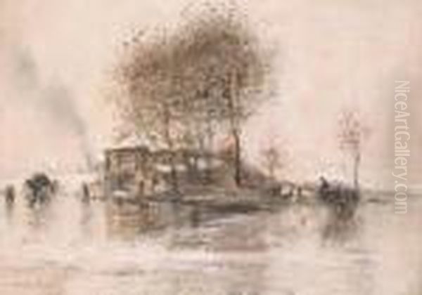 Les Environs De Paris Sous La Neige - view 1