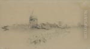 Landscape With A Procession Of Mounted Soldiers And Awindmill