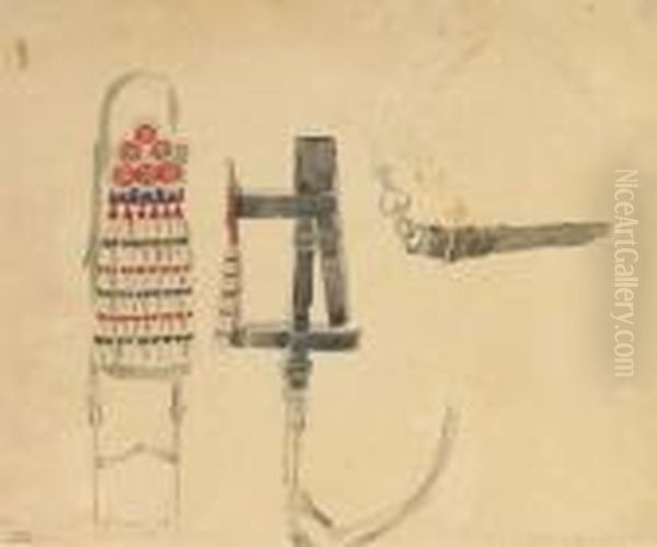 Quatre Dessins Representant Des 
Etudes De Selles, De Mors Andalous Et De Licols Et Harnais - view 1