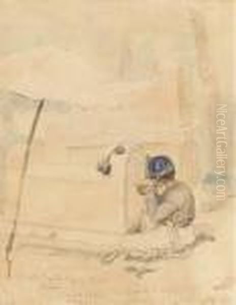 Inscrit Et Date 'artiste Juguda 
Kazaz Mifiz. 67 Ans. Vieux Sculpteur De Tombeaux De La Vallee De 
Josaphat A Tschafiktale- 1837 3 Uvi' Et '18 Aout.' - view 1