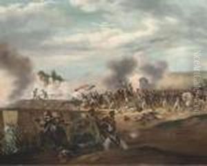 Napoleon At Pont D'arcole by Auguste Raffet