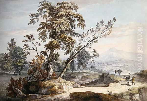 Italianate Landscape with Travellers no.2, c.1760 - view 1