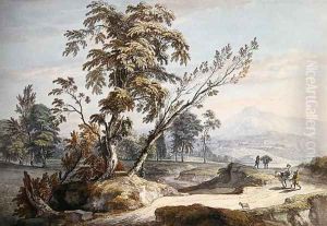 Italianate Landscape with Travellers no.2, c.1760 by Paul Sandby