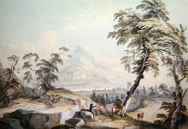 Italianate Landscape with Travellers, no.1 - view 1