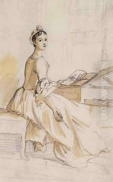 Portrait of a Lady at a Drawing Table - view 1